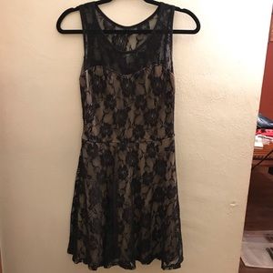 Black and nude lace dress